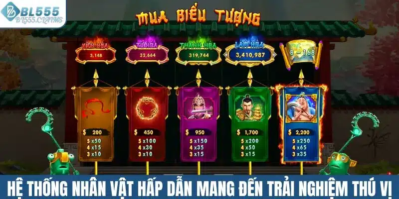 Hệ thống nhân vật hấp dẫn mang đến trải nghiệm chơi thú vị