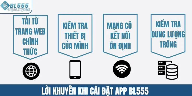 Lời khuyên khi cài đặt app BL555